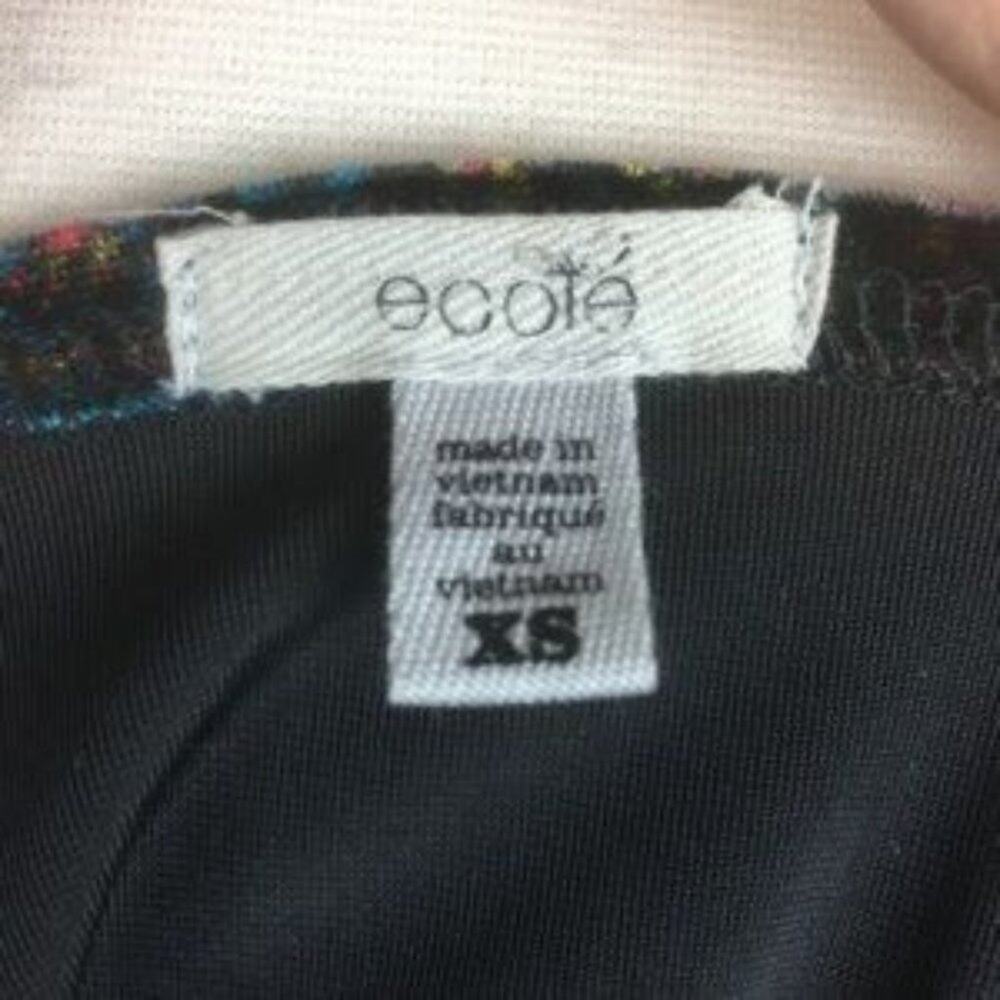 Ecote UO Bianca Black Velvet Paisley Shirred Crop Top XS - Picture 6 of 9